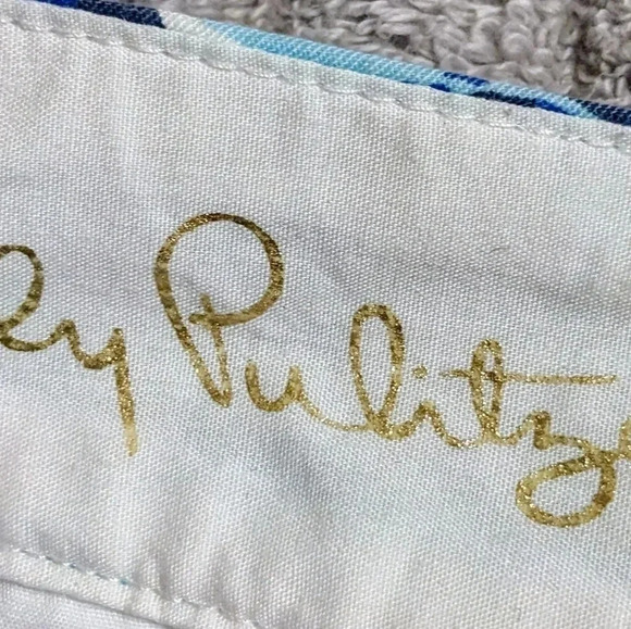 Lilly Pulitzer Callahan Sparkling Blue Hey Bay Sailboat Twill Shorts Sz. 00 XS - Picture 8 of 8